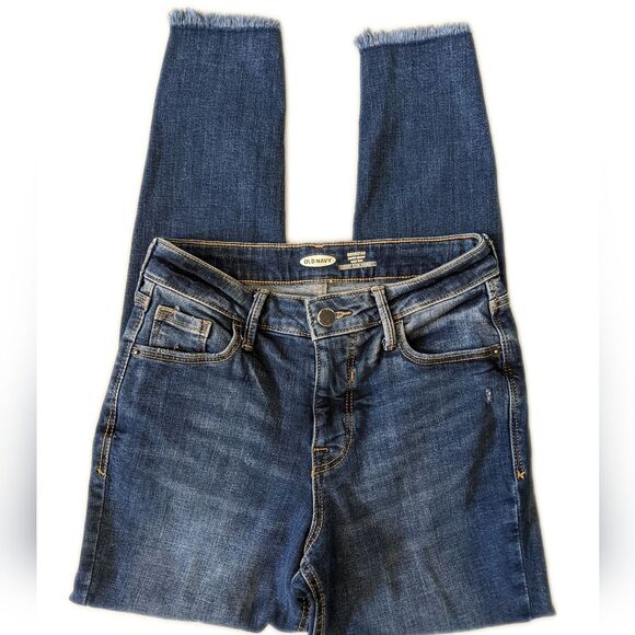 Old Navy Rockstar Super Skinny High Rise jeans, distressed, size 0 - Picture 2 of 6